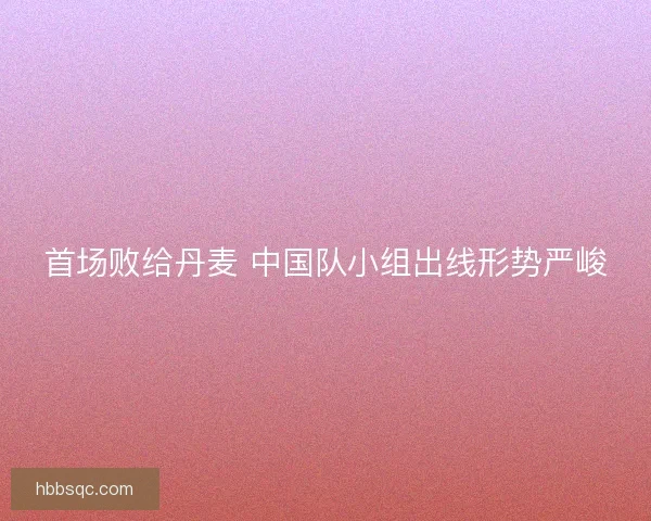 首场败给丹麦 中国队小组出线形势严峻